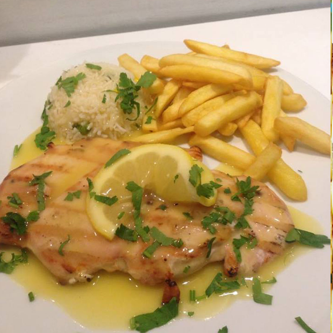 chicken fillet in lemon sauce 