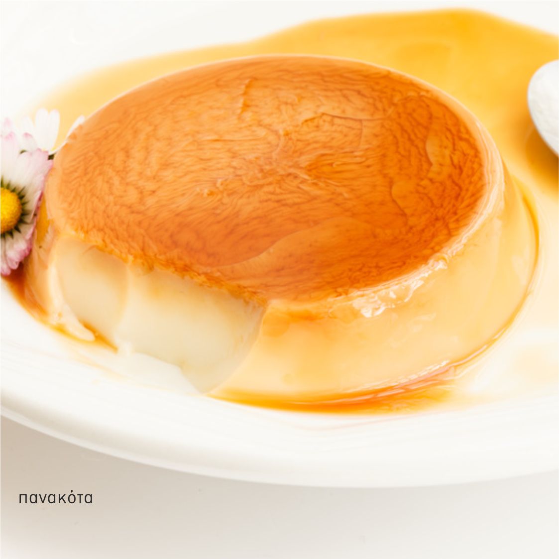 panacotta with caramel syrup 